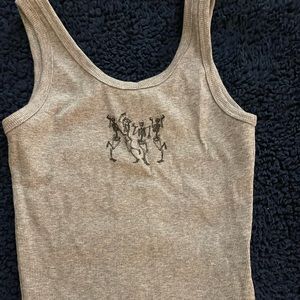 Cute skeleton crop top